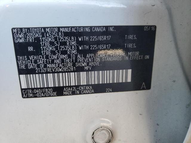 2016 TOYOTA RAV4 LE - 2T3ZFREV3GW285281