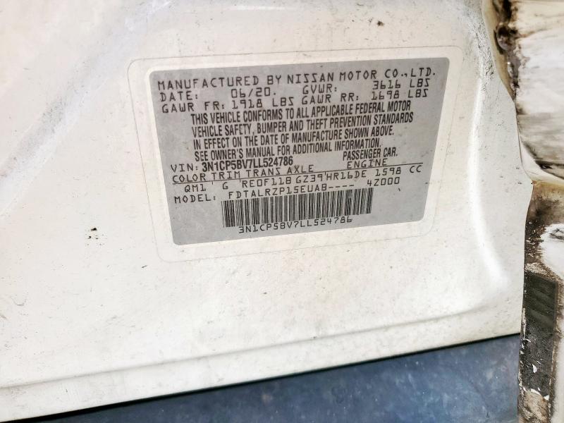 2020 NISSAN KICKS S - 3N1CP5BV7LL524786