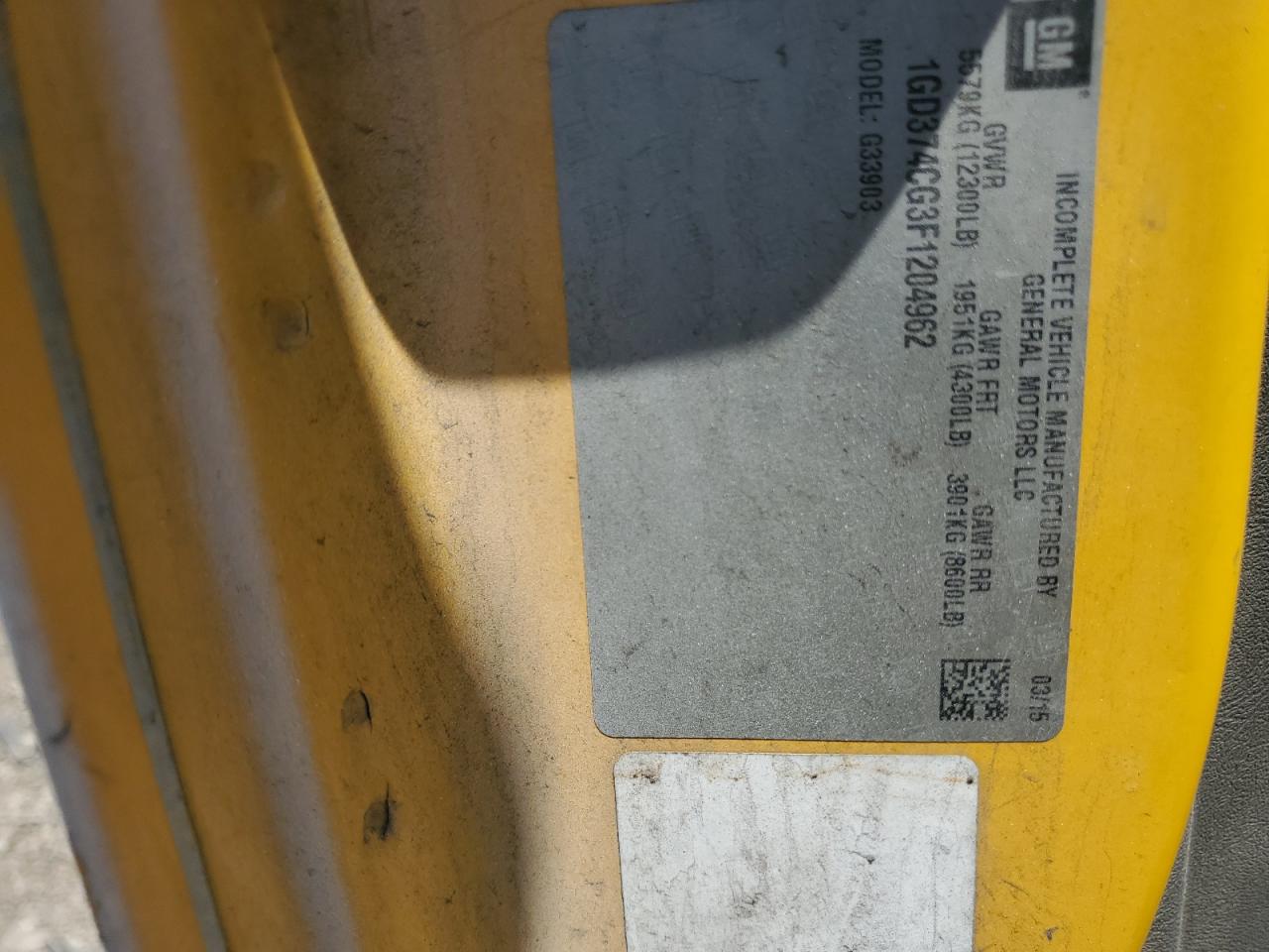 GMC SAVANA CUTAWAY G3500