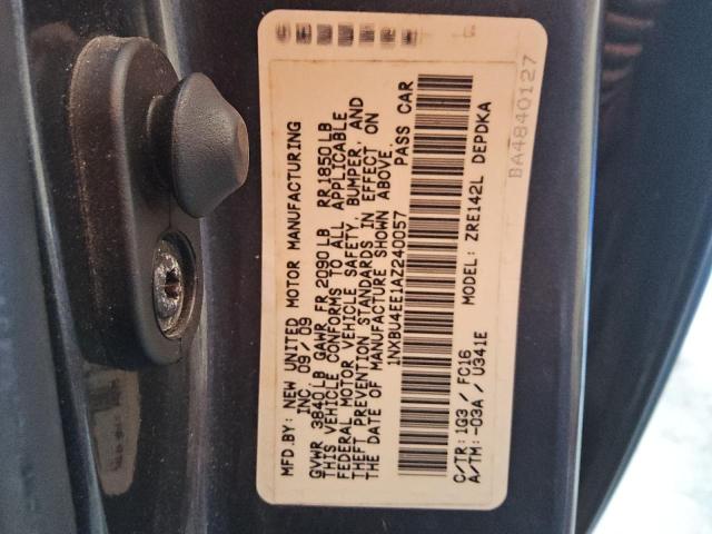 2010 TOYOTA COROLLA BA - 1NXBU4EE1AZ240057