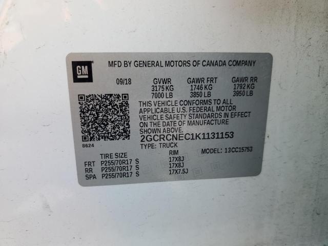2019 CHEVROLET SILVERADO - 2GCRCNEC1K1131153