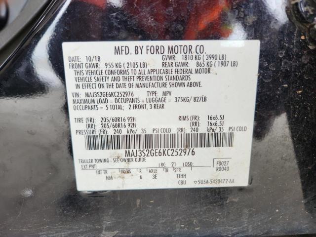 2019 FORD ECOSPORT S MAJ3S2GE6KC252976