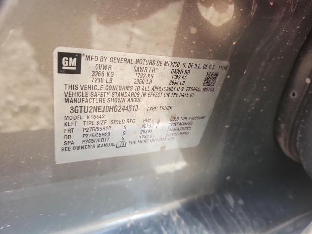 2017 GMC SIERRA K15 3GTU2NEJ0HG244510