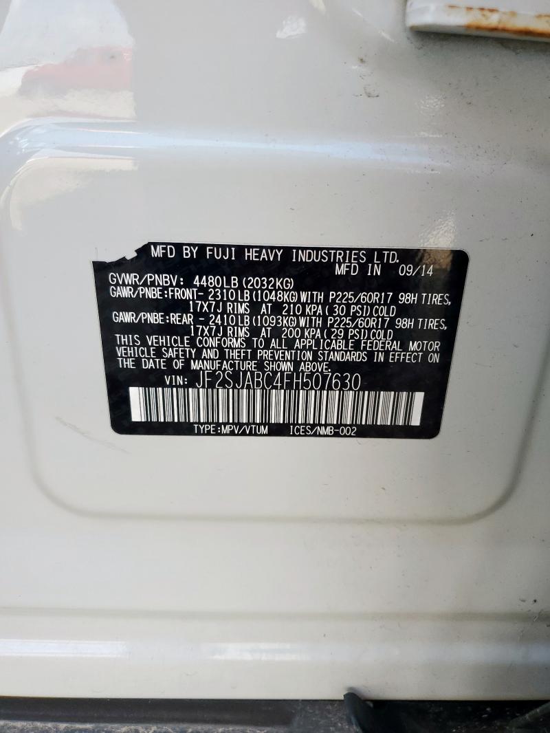 2015 SUBARU FORESTER 2 JF2SJABC4FH507630