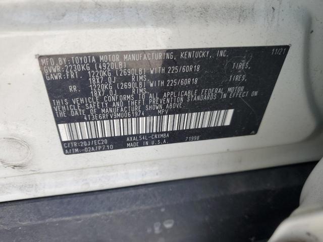 2021 TOYOTA RAV4 XSE 4T3E6RFV9MU061974