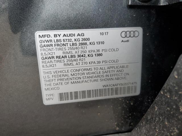 2018 AUDI SQ5 PRESTI WA1C4AFY9J2071475