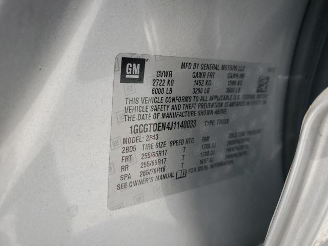 2018 CHEVROLET COLORADO Z - 1GCGTDEN4J1140033