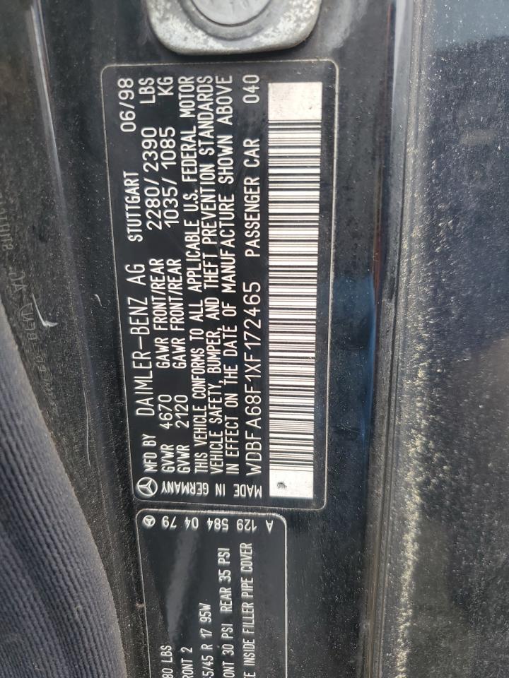 Lot #3279571238 1998 MERCEDES-BENZ SL 500