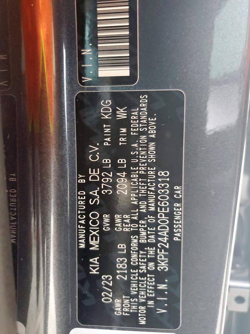 2023 KIA FORTE LX 3KPF24AD0PE603318