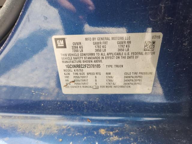 2015 CHEVROLET SILVERADO K1500 LT 1GCVKREC2FZ378185