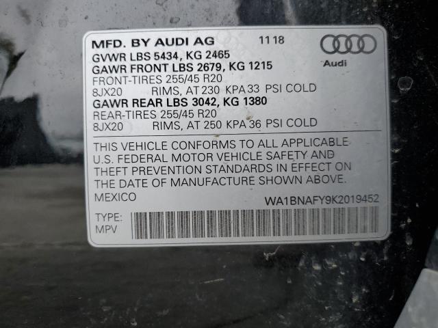 2019 AUDI Q5 PREMIUM - WA1BNAFY9K2019452