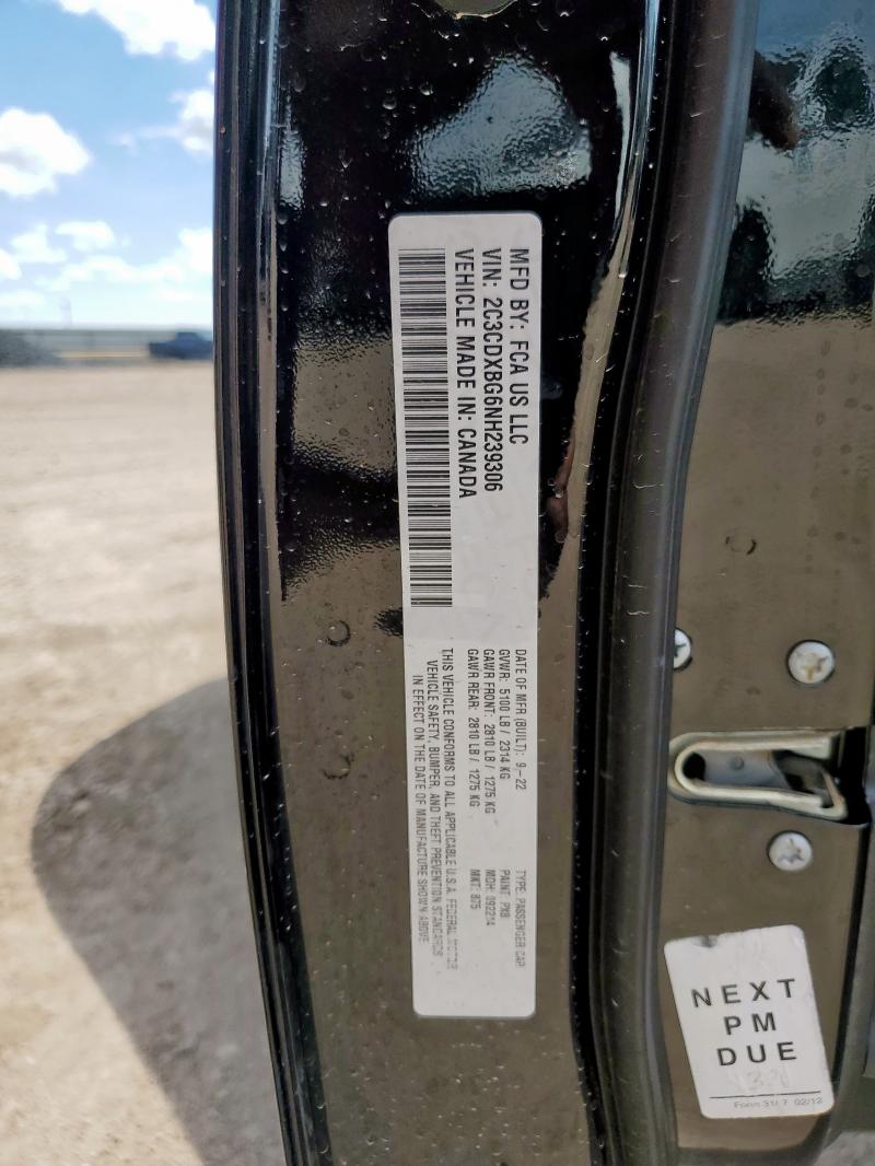 2022 DODGE CHARGER SX 2C3CDXBG6NH239306