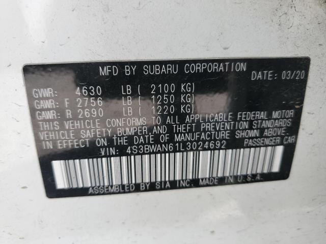 2020 SUBARU LEGACY LIM - 4S3BWAN61L3024692