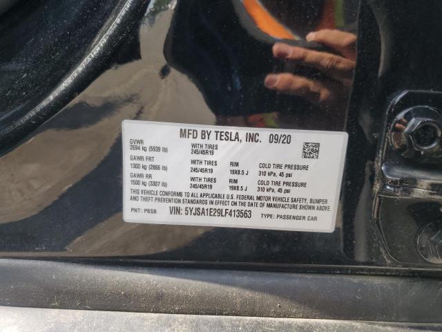 2020 TESLA MODEL S 5YJSA1E29LF413563