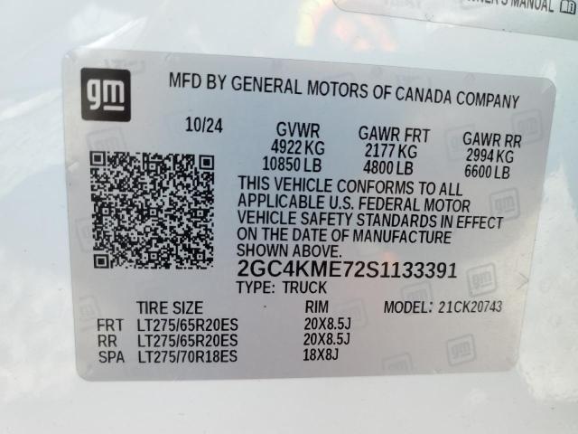 2025 CHEVROLET SILVERADO - 2GC4KME72S1133391