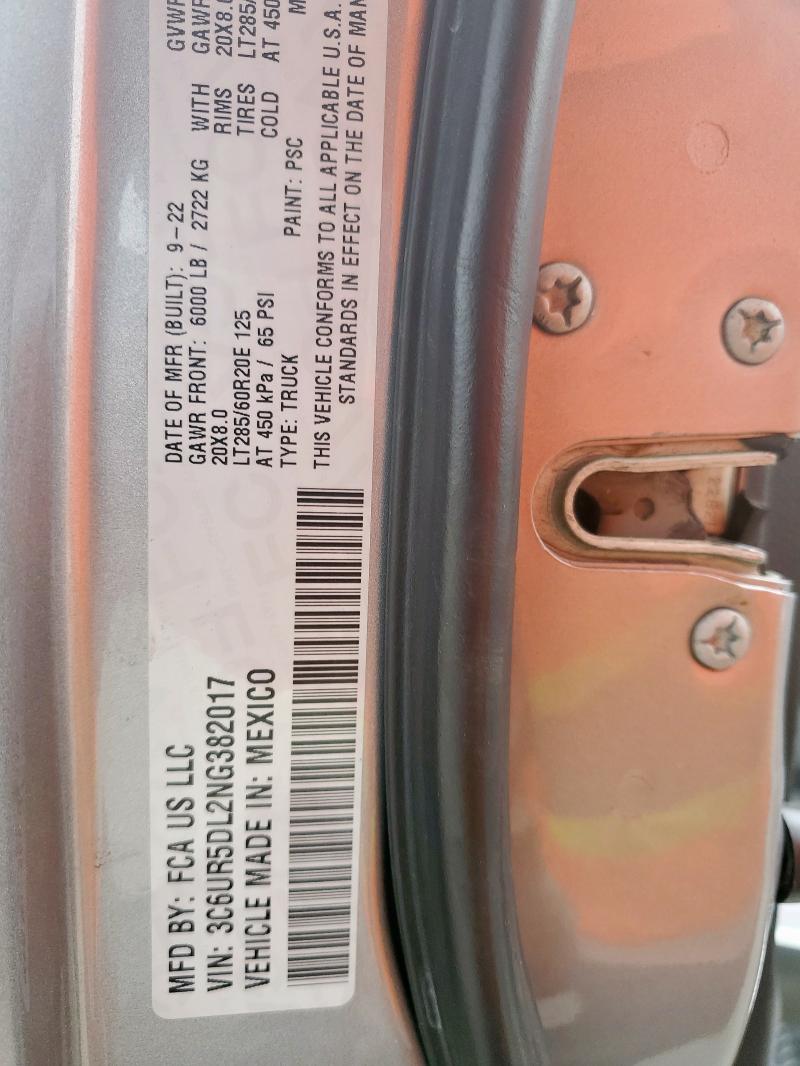 2022 RAM 2500 BIG H 3C6UR5DL2NG382017