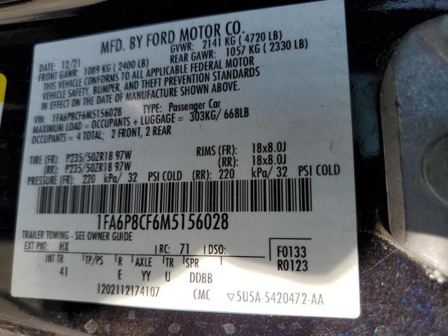 2021 FORD MUSTANG GT - 1FA6P8CF6M5156028