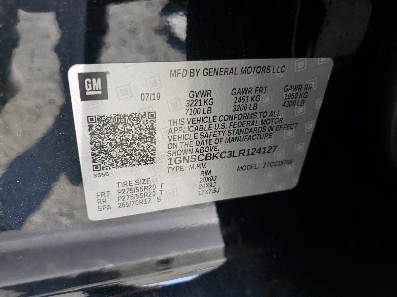 CHEVROLET TAHOE C1500 LT