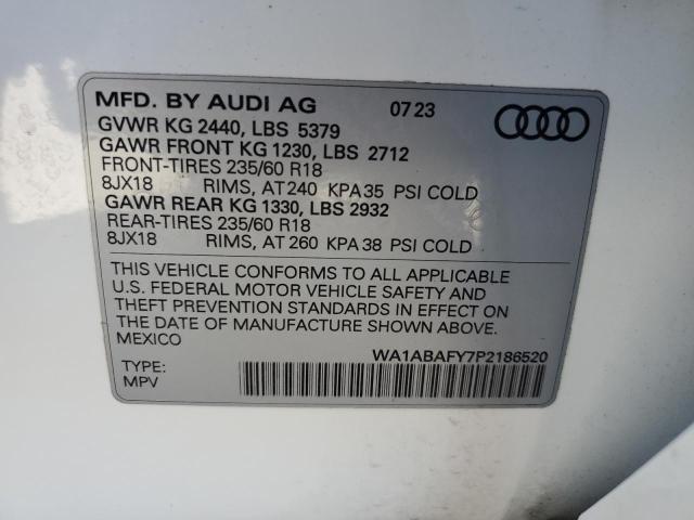 2023 AUDI Q5 PREMIUM WA1ABAFY7P2186520