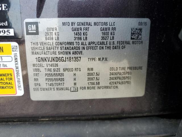 2016 CHEVROLET TRAVERSE L 1GNKVJKD6GJ181357