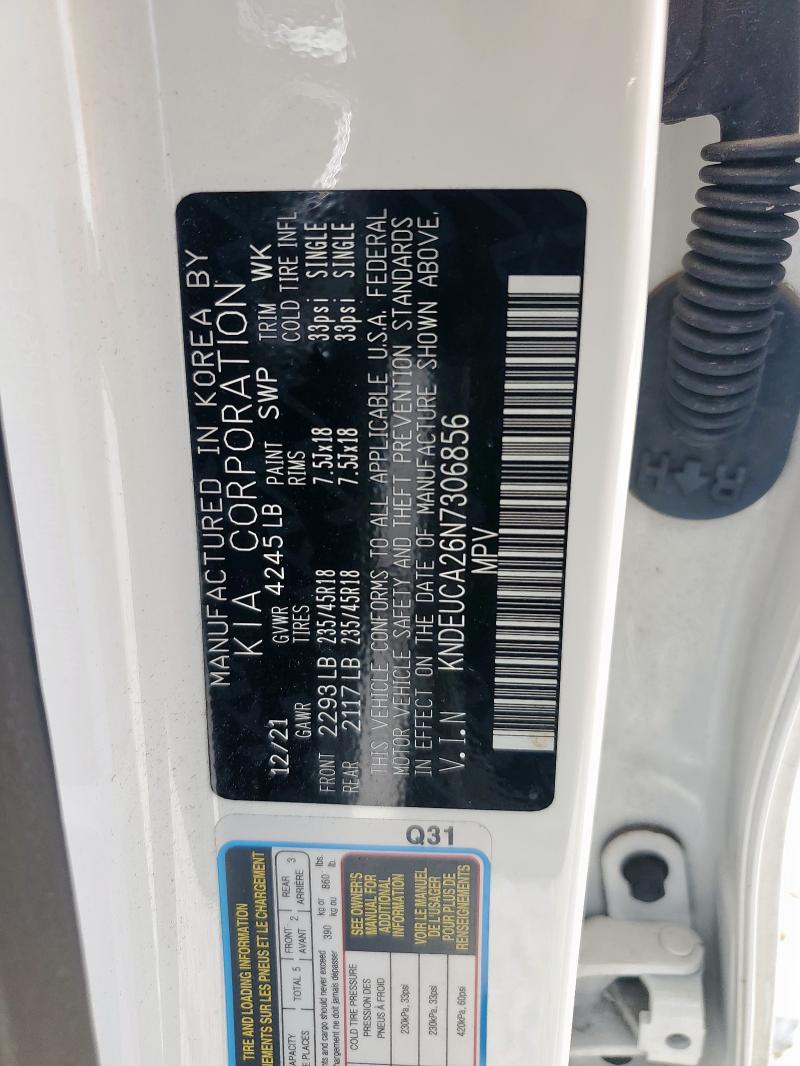 2022 KIA SELTOS NIG KNDEUCA26N7306856