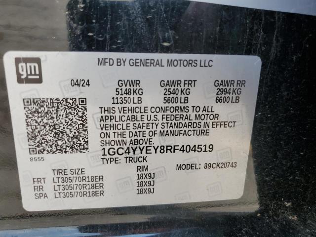 2024 CHEVROLET SILVERADO - 1GC4YYEY8RF404519