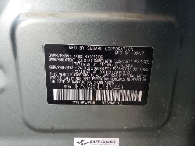 2018 SUBARU FORESTER 2 JF2SJAGC4JH470449