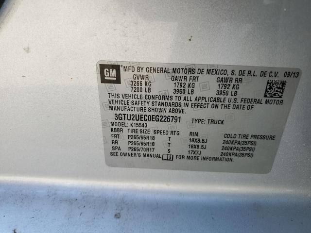 2014 GMC SIERRA K15 - 3GTU2UEC0EG226791