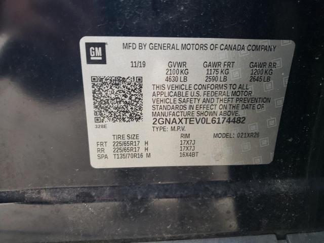 2020 CHEVROLET EQUINOX LT 2GNAXTEV0L6174482