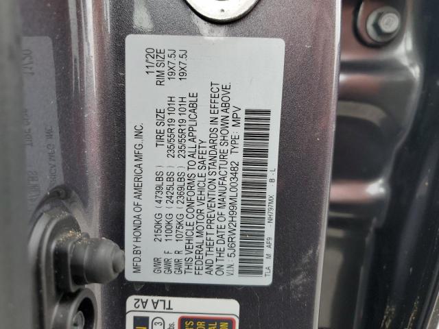 2021 HONDA CR-V TOURI - 5J6RW2H99ML003482