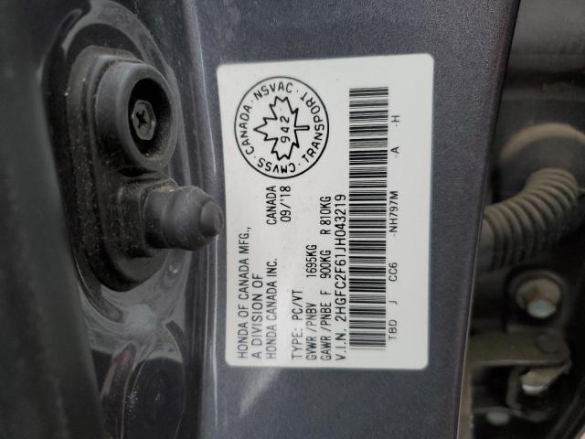 2018 HONDA CIVIC LX 2HGFC2F61JH043219