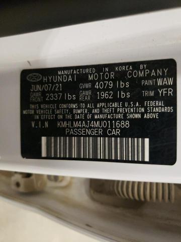 2021 HYUNDAI ELANTRA BL - KMHLM4AJ4MU011688