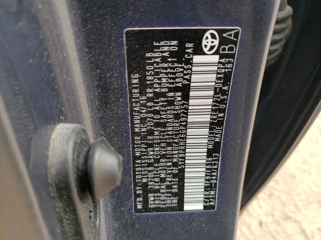 2016 TOYOTA COROLLA EC 5YFBPRHE6GP497757