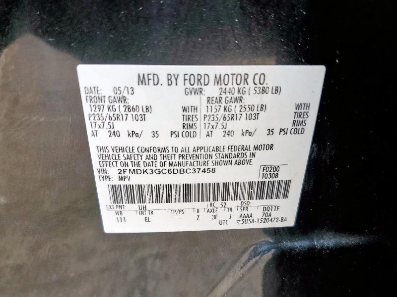 2013 FORD EDGE SE - 2FMDK3GC6DBC37458