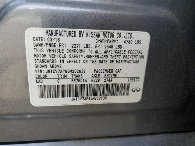 2016 INFINITI Q50 BASE - JN1CV7AP6GM202639
