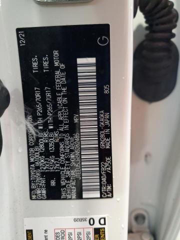 2022 TOYOTA 4RUNNER SR JTEEU5JR6N5262485