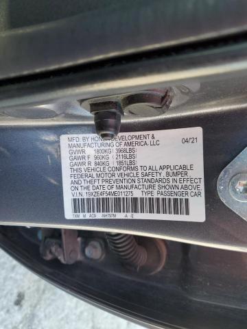 2021 HONDA INSIGHT EX - 19XZE4F54ME011275