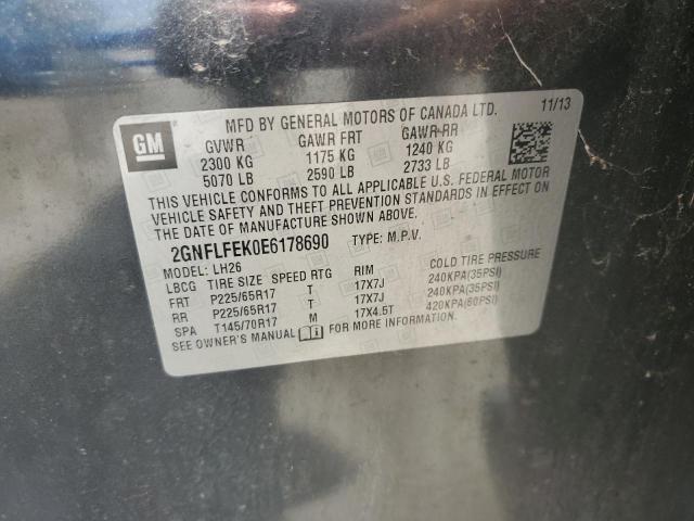 2014 CHEVROLET EQUINOX LT #3286687315