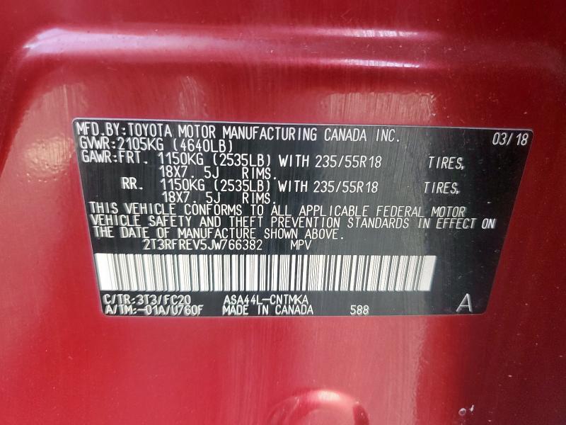 2018 TOYOTA RAV4 ADVEN 2T3RFREV5JW766382