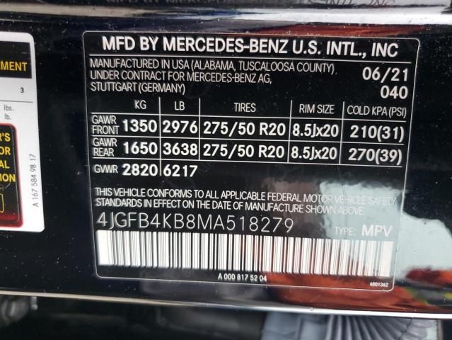 2021 MERCEDES-BENZ GLE 350 4M 4JGFB4KB8MA518279