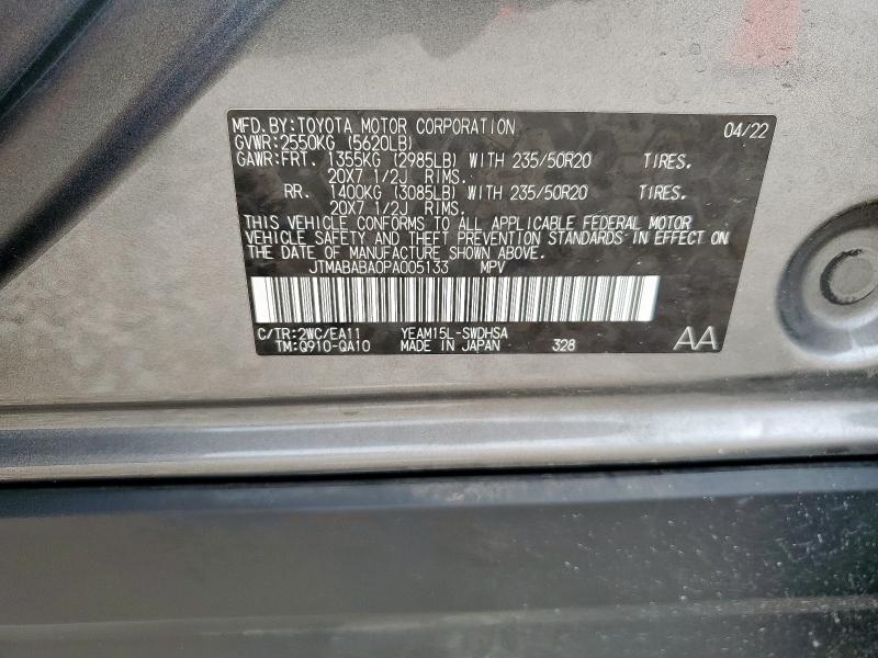 2023 SUBARU SOLTERRA P JTMABABA0PA005133