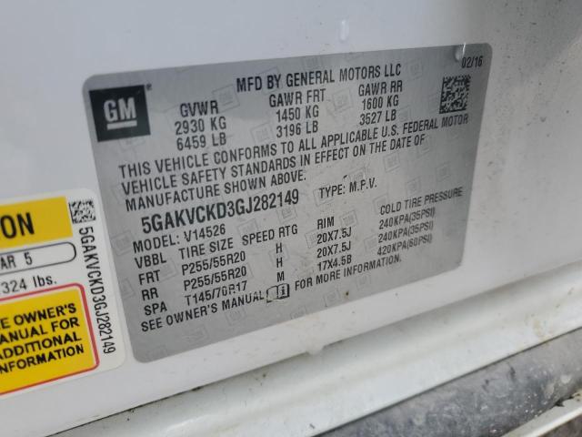 2016 BUICK ENCLAVE - 5GAKVCKD3GJ282149