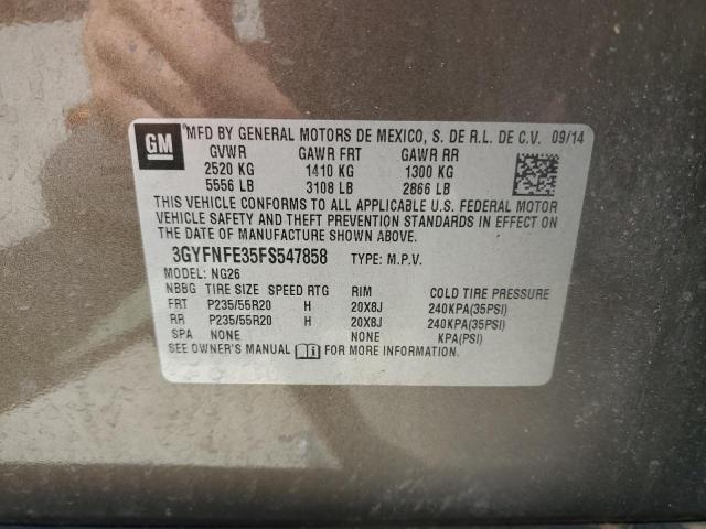 2015 CADILLAC SRX PERFOR 3GYFNFE35FS547858