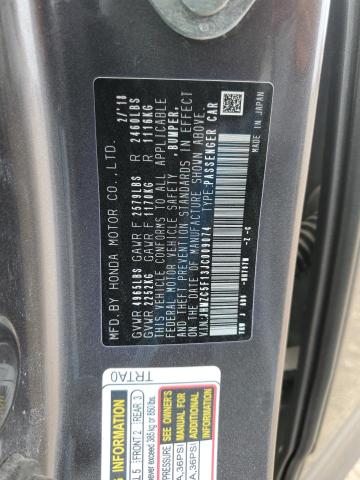 2018 HONDA CLARITY JHMZC5F13JC009074