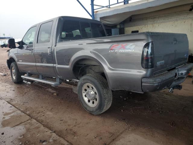 FORD F250 SUPER 2005 gray crew pic diesel 1FTSW21P45ED39773 photo #3