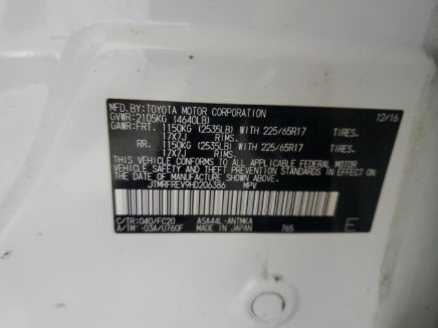 2017 TOYOTA RAV4 XLE - JTMRFREV9HD206386