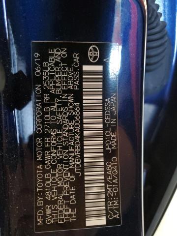 2019 TOYOTA MIRAI JTDBVRBD4KA006864