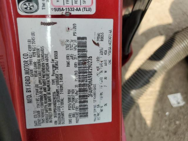 2011 FORD FUSION SE - 3FAHP0HA9BR290226