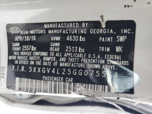 2016 KIA OPTIMA SXL 5XXGV4L25GG075564