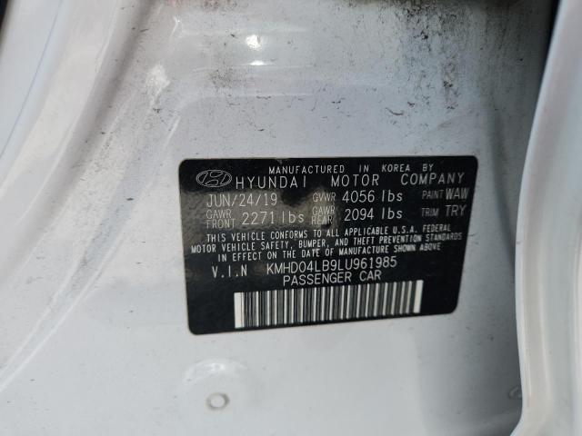 2020 HYUNDAI ELANTRA SP KMHD04LB9LU961985